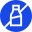 Small blue circle icon with a milk bottle in the middle with a line through to symbolize dairy-free.