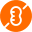 Small orange circle icon with a nut in the middle with a line through to symbolize nut-free.