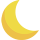 Icon of a yellow moon